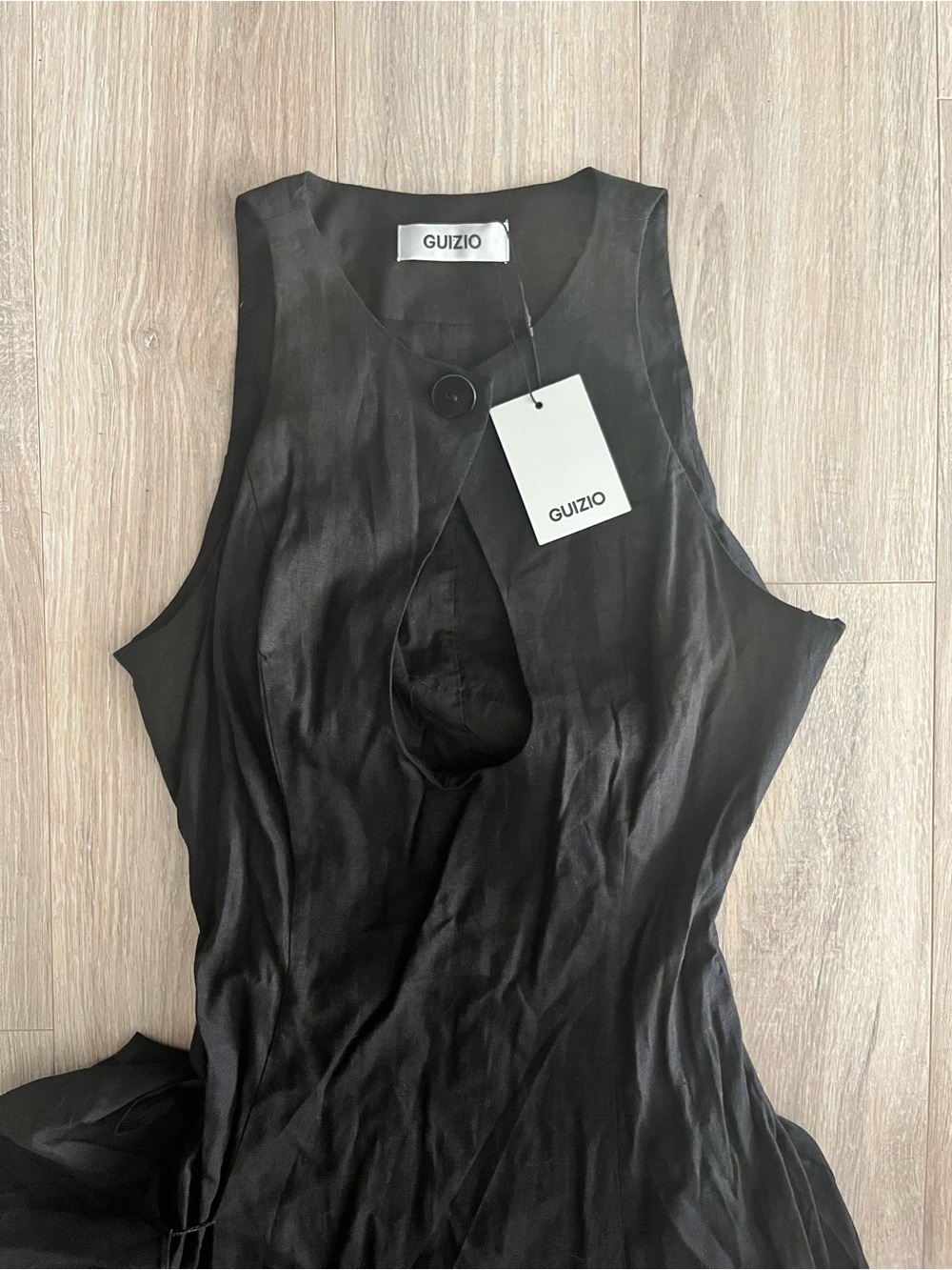 NWT Guizio New York Women’s Victoire Midi Dress Black - Size Medium - Picture 3 of 8